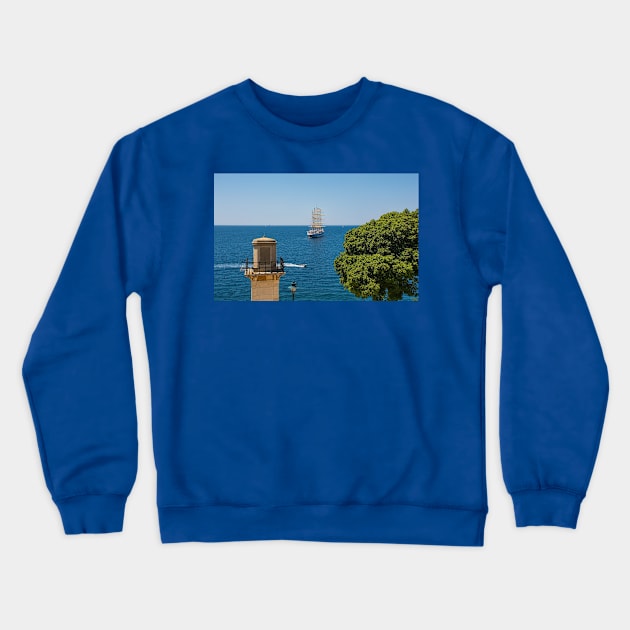 Lighthouse in Rovinj, Croatia Crewneck Sweatshirt by jojobob